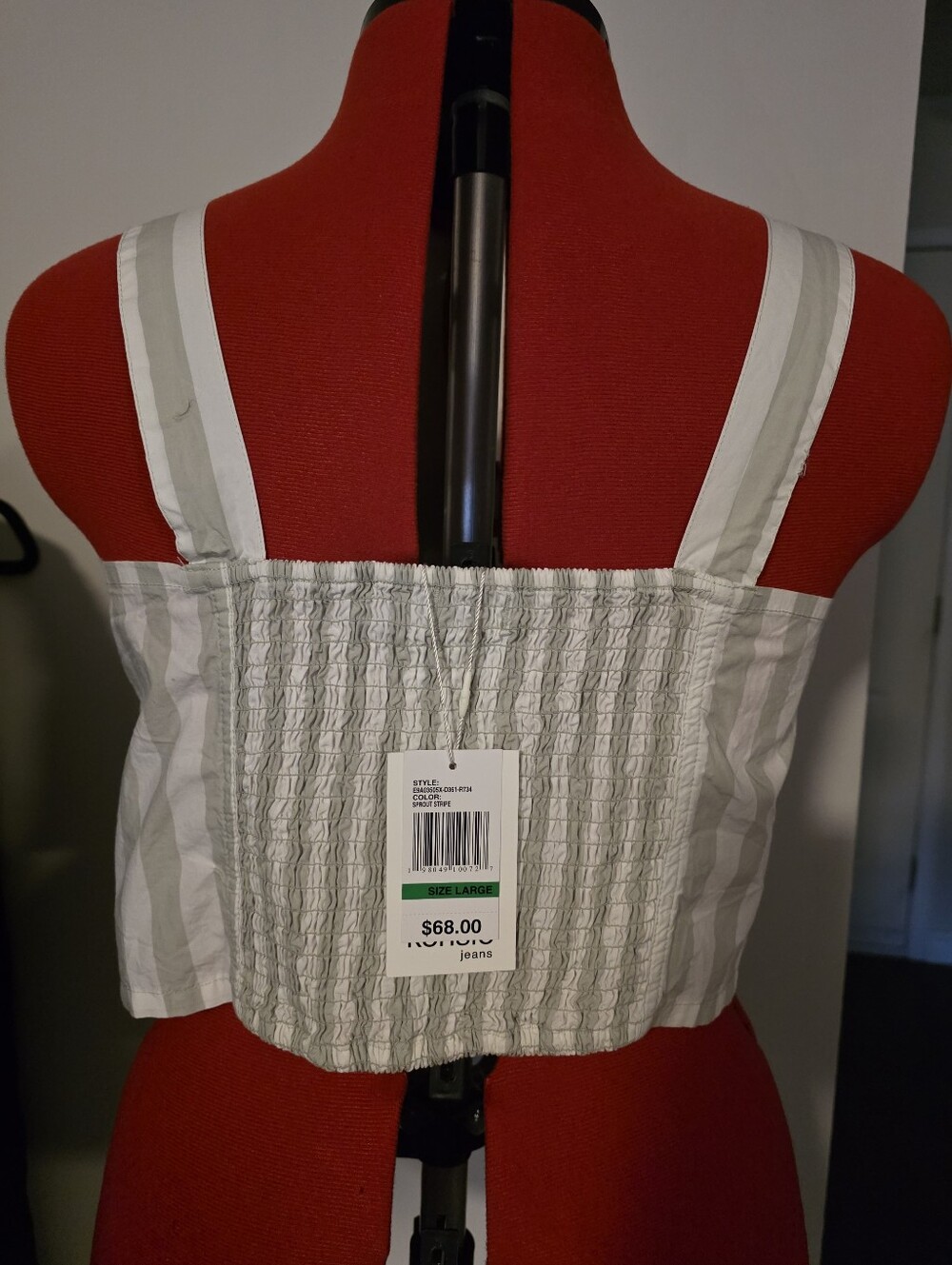 Kenzie Striped Crop Top - Picture 2 of 3